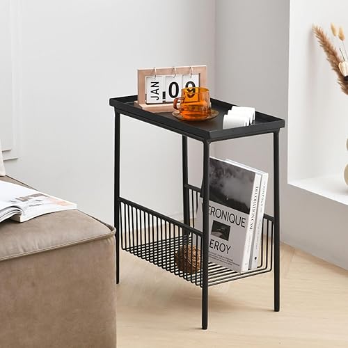 Miniatura 2 de Mesa de Café Creativa Mesa Auxiliar Salón Pequeño Sofá Mini Mesa de Centro Dormitorio Cabecera Sencilla Doble Estante Mesa Móvil para Espacios