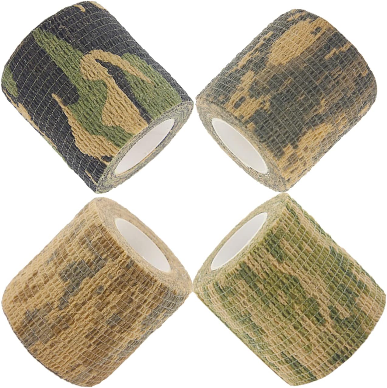 BOROLA Self-Adhesive Protective Camouflage Tape Cling Scope Wrap Military Camo Stretch Bandage for Gun Rifle Shotgun Camping Hunting