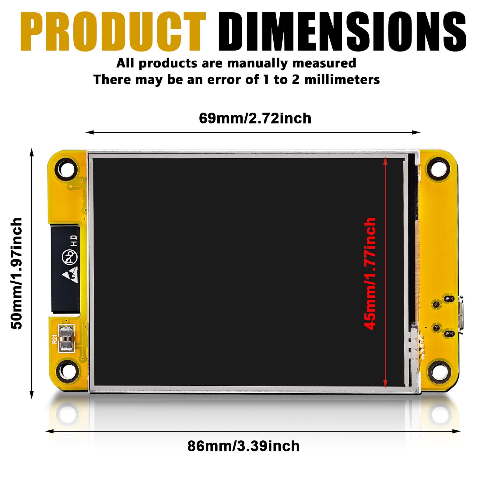 Display Touchscreen ESP32 Da 5 Pollici 800x480 - HMI Per Arduino, LVGL, Progetti IoT