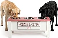 Vista 10 de GTW Soporte elevado personalizado triple para cuencos de perro para perros grandes, medianos, pequeños y extra pequeños - 3 cuencos de acero