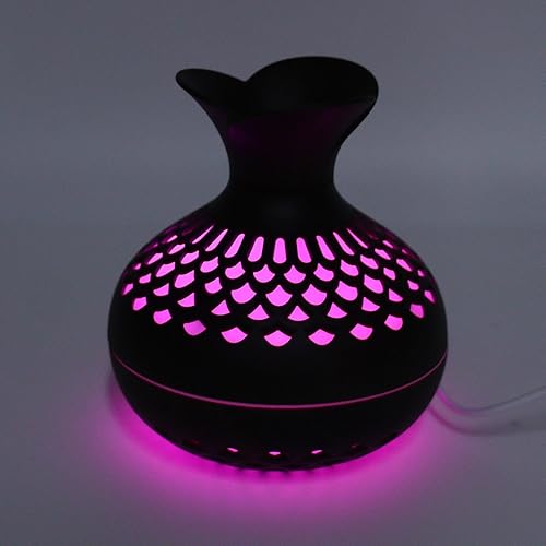 Miniatura 7 de Honio Mist Humidificador, difusor de grano de madera para dormitorios (marrón oscuro)