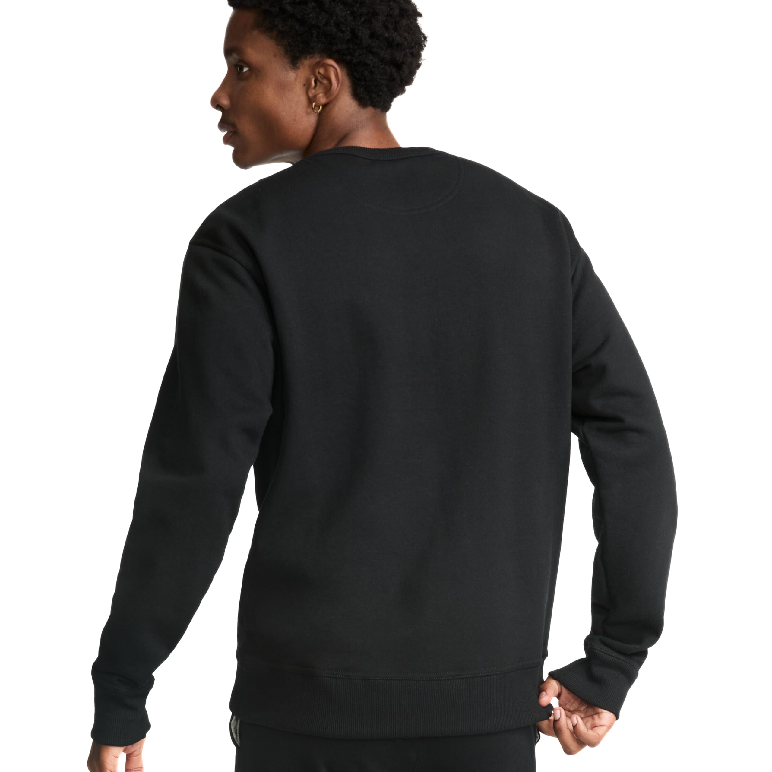 Champion Powerblend Fleece Crew, C Logo Felpa da Uomo, Nero, M