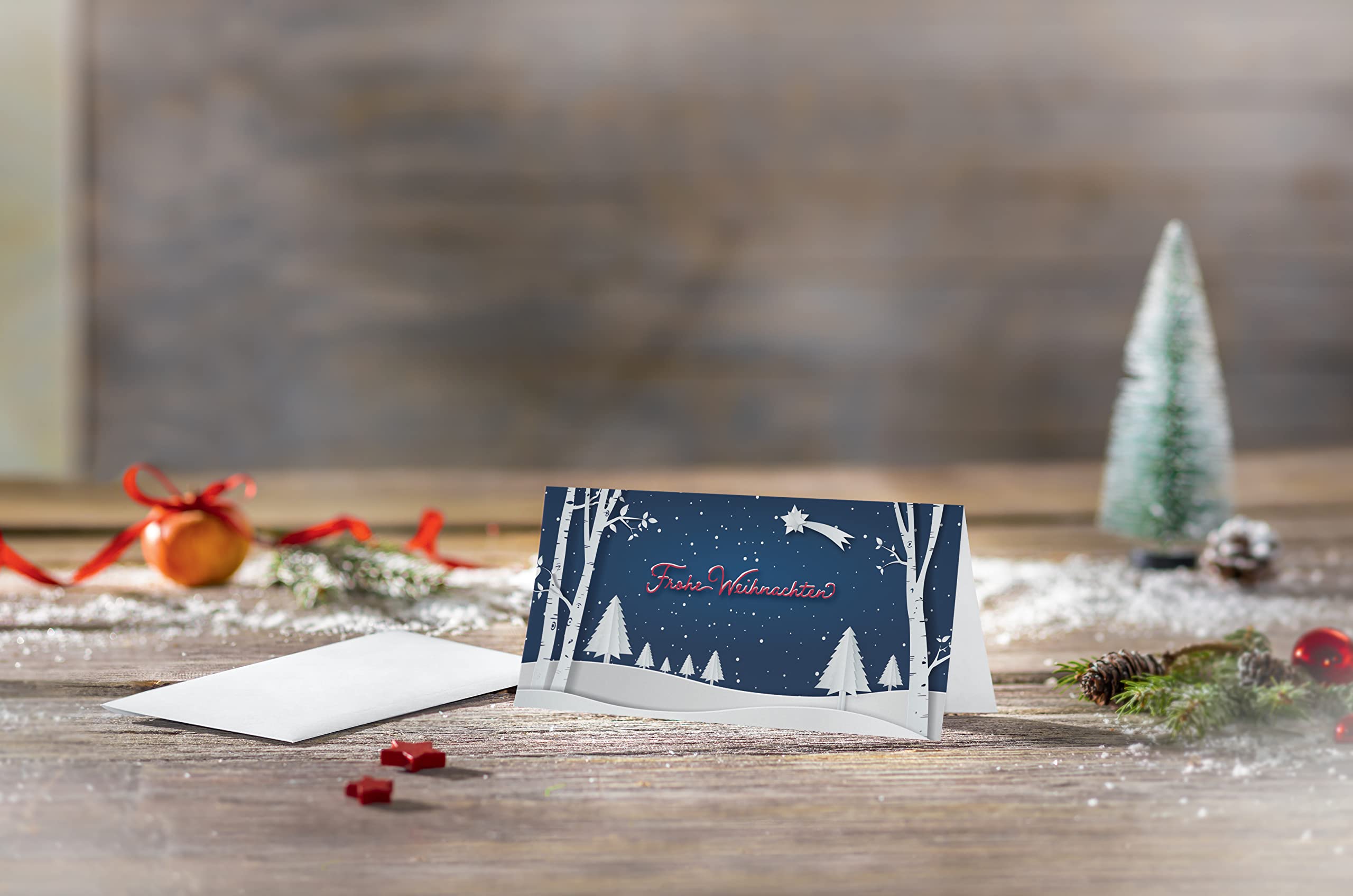 SIGEL DS087 Christmas cards "Pop-up winter landscape", DL, 25 cards incl. envelopes, easy to print - Image 2