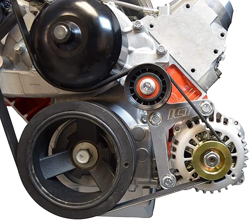 Miniatura 6 de ICT Billet LS1 Camaro Alternador Soporte Estilo Fábrica Bajo Montaje LSX LS Hecho en Estados Unidos Billet Aluminio 5.7L Firebird LSX LS3 LS2 LQ4