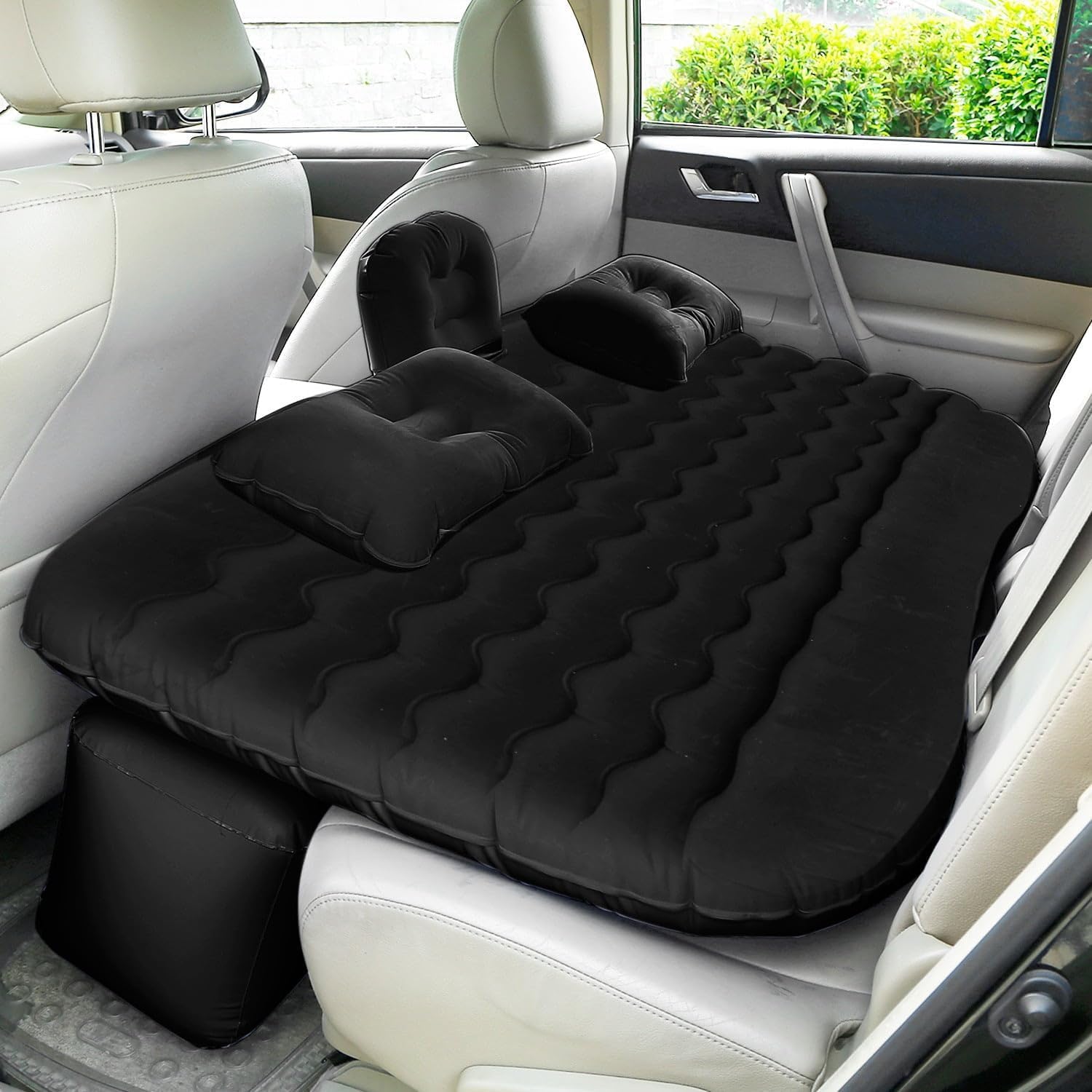 Premium Car Inflatable Bed with Pump & 2 Air Pillows | Quick Inflate Back Seat Mattress | Universal Fit Car Bed for Travel, Camping, Kids, Picnic & Road Trips-picture-41