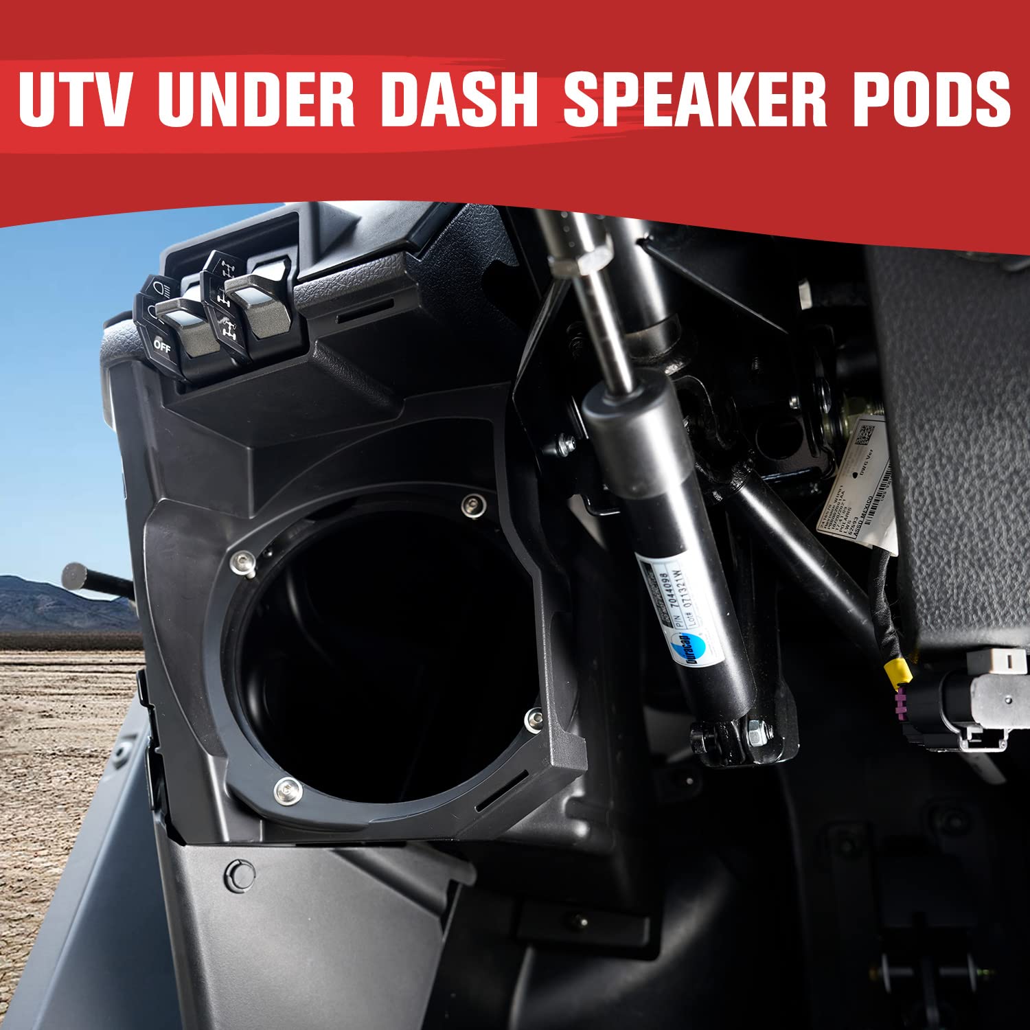 A & UTV PRO Under Dash Speaker Pods for Polaris RZR PRO XP/ XP4 / RZR PRO R/RZR Turbo R 2020-2024, Dashboard Speaker Enclosure Holders Accessories, Support 5" Speakers, 2PCS