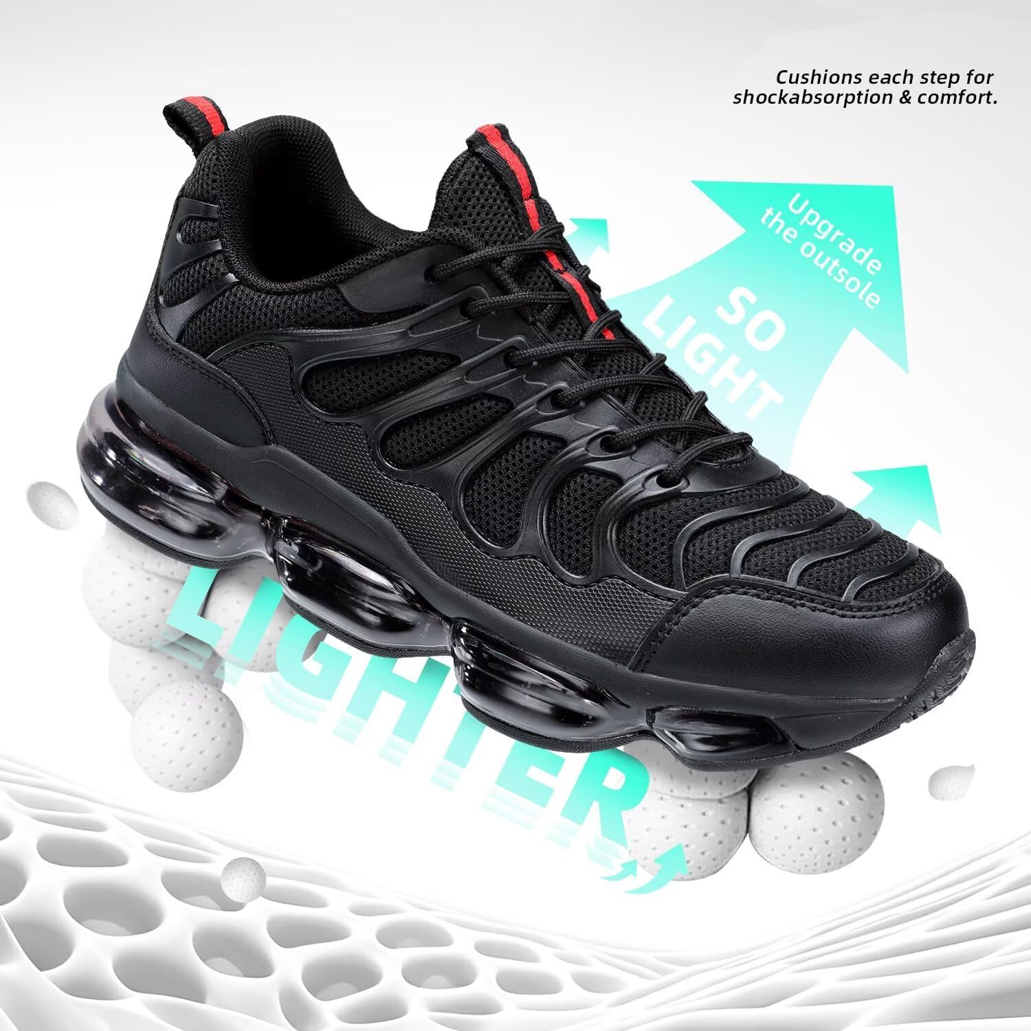 Srenket Mens Running Shoes Air Cushion Walking Tennis Sneakers Fashion Casual Non Slip Breathable Trail Sport Gym - Image 4