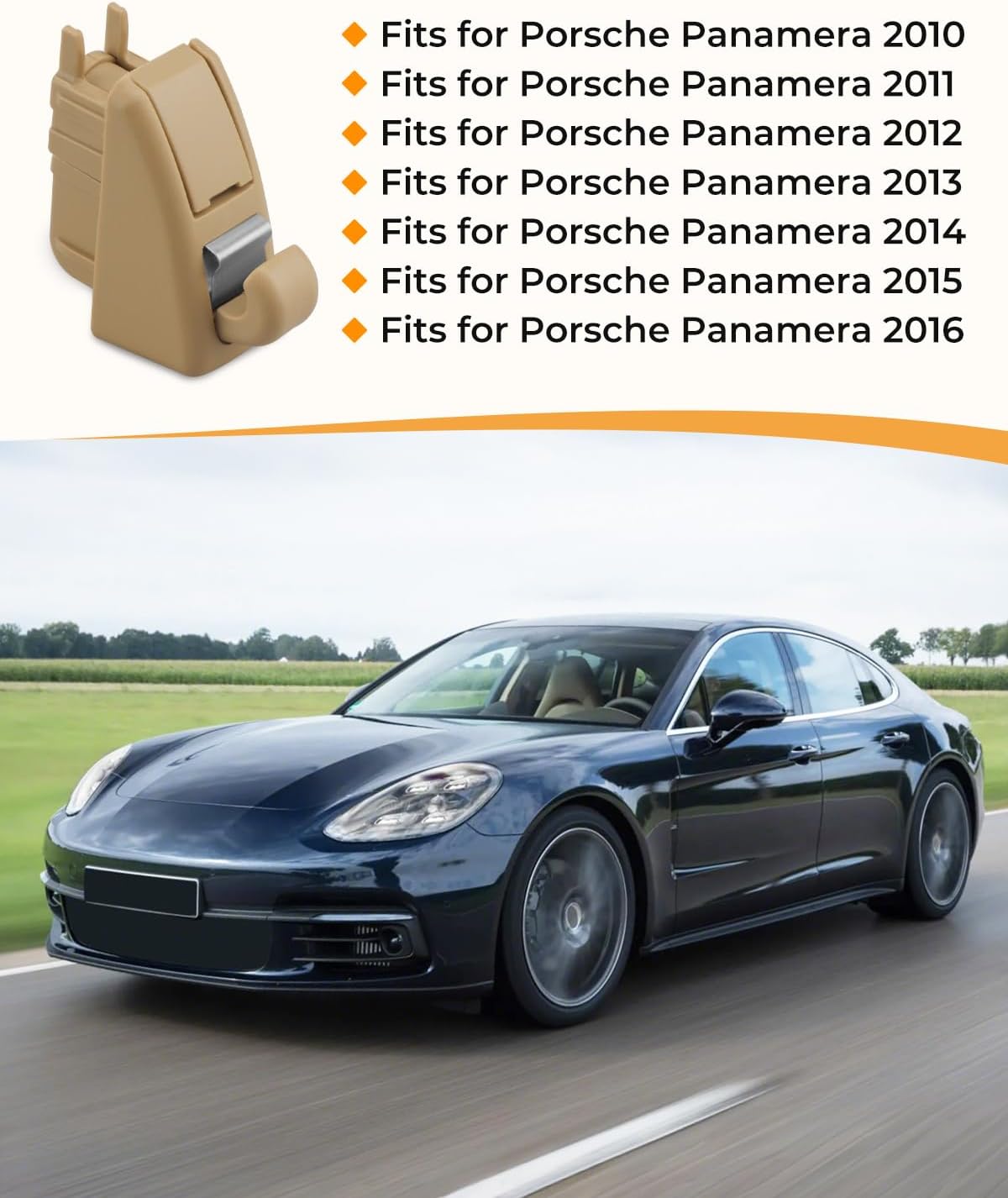 Sun Visor Clip Holder Fit for Porsche Panamera 2017 2018 2019 2020, Replace 971857561A1E0