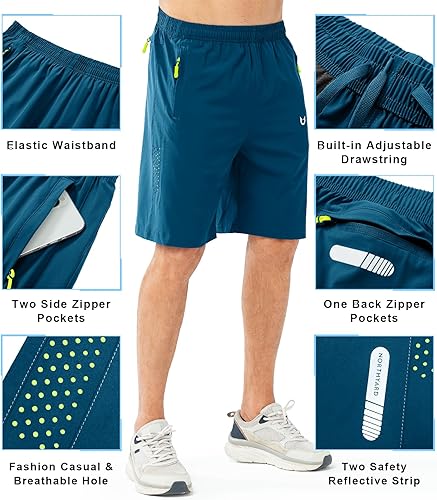 Miniatura 5 de NORTHYARD - Pantalones cortos deportivos para correr para hombres, ligeros, de secado rápido, 7, 5 o 9 pulgadas, para senderismo, deportes, gimnasio