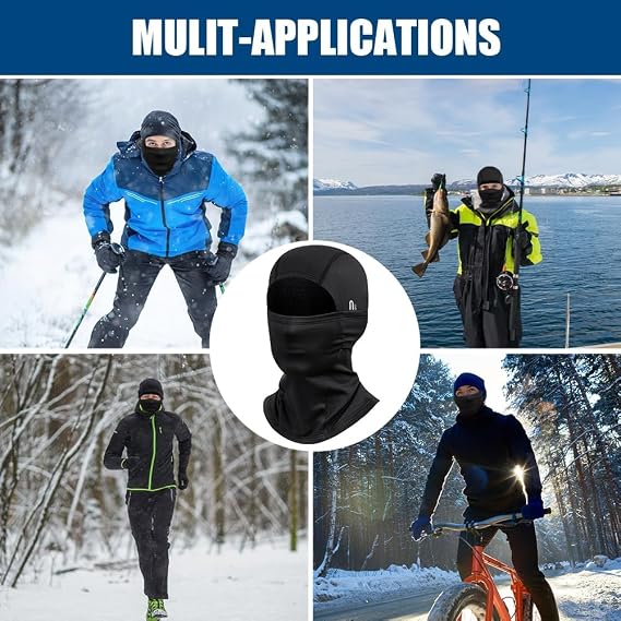 Winter Balaclava for Men, Ski Mask Windproof Cycling Balaclava,Thermal Head Cover Face Mask for Men Women Outdoor Sports Motorcycle Cycling