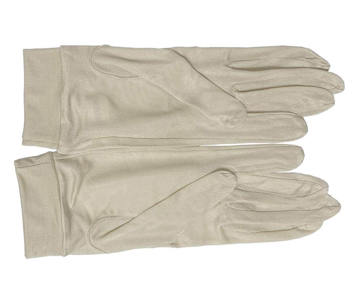 LSHARON 100% Mulberry Silk Thermal Liner Gloves (Medium, Beige) for Ski, Bike, Cycle