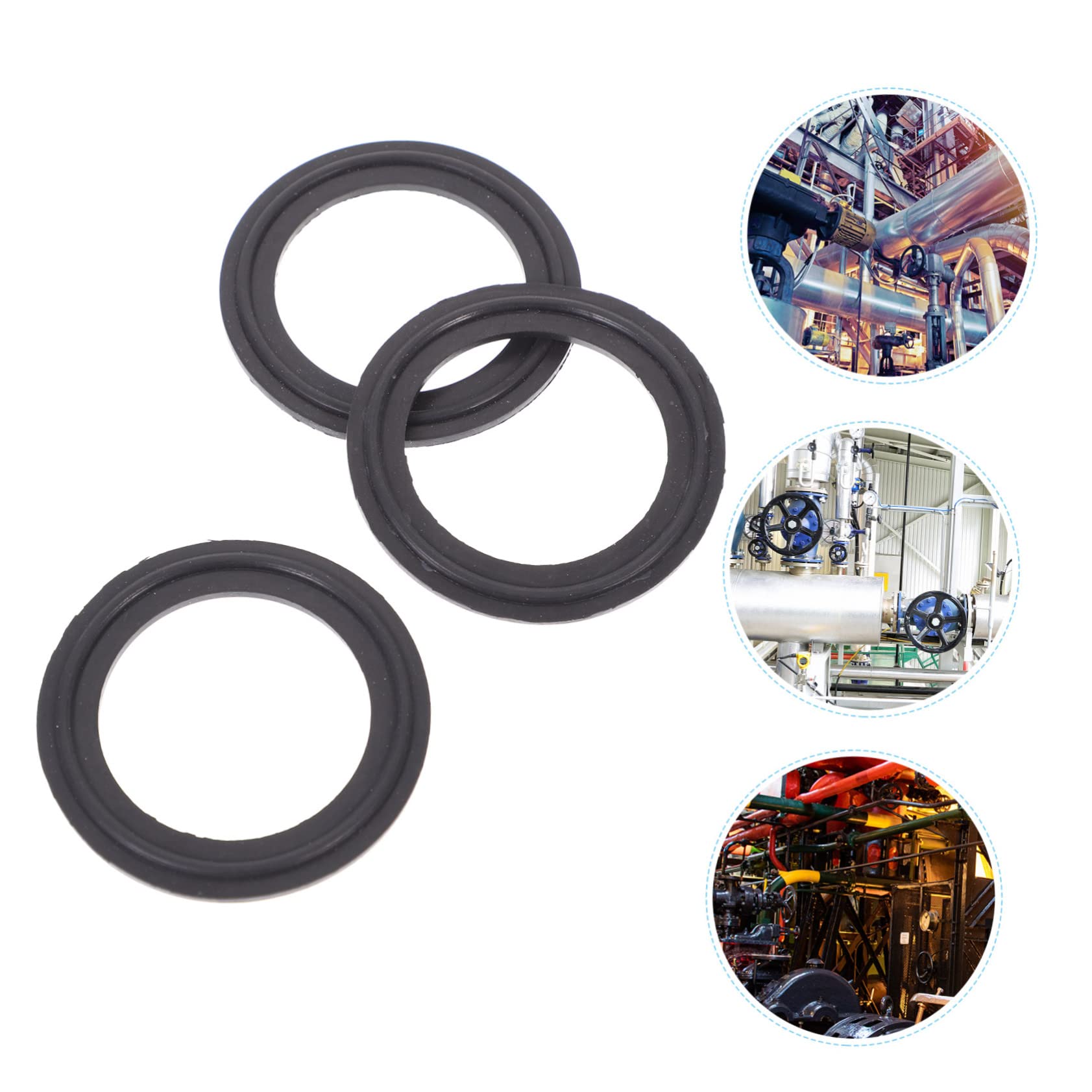 Ciieeo 5 Set Guarnizioni Per Clamp Per Attrezzature Sanitarie E Industriali Resistente E Corrosione Utilizzabile E Farmaceutici 5 Pezzi*5