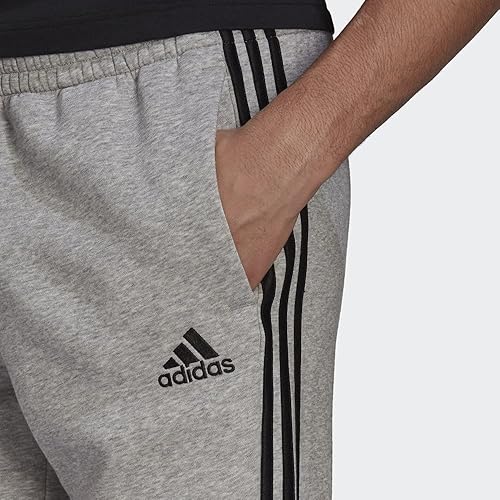 Vista 5 de adidas Men's Essentials Fleece Open Hem 3-Stripes Pants