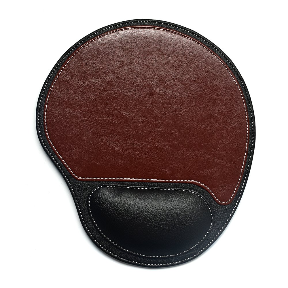 DoDoLightness Ergonomic Leather Mouse Pad with Wrist Comfort Memory Foam Waterproof Surface 26 * 23CM