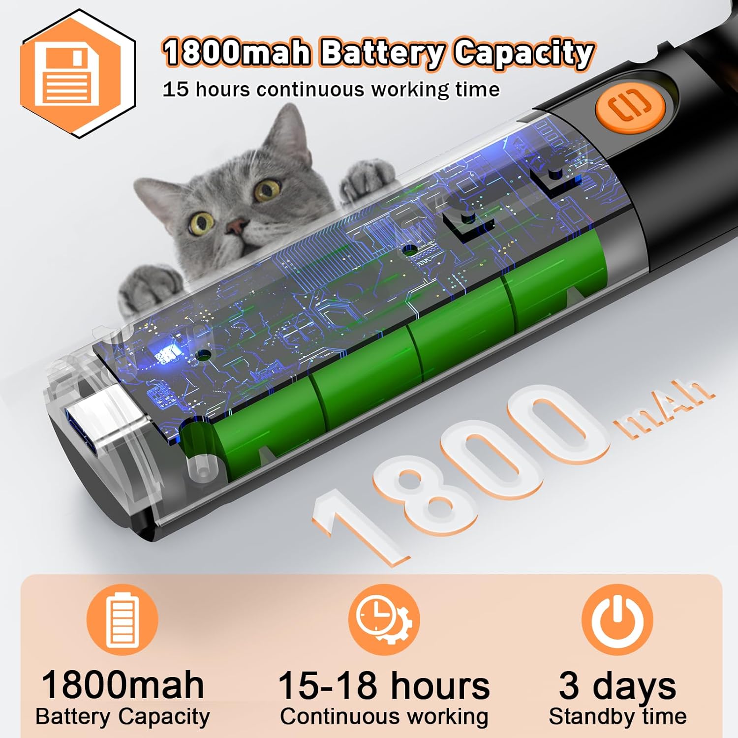 Symcode Pet Microchip Scanner RFID EMID Micro Chip Reader with 1.44IN TFT Display 134.2kHz 125kHz 15 Digits Pet Chip ID Scanner with Delete History Data Function