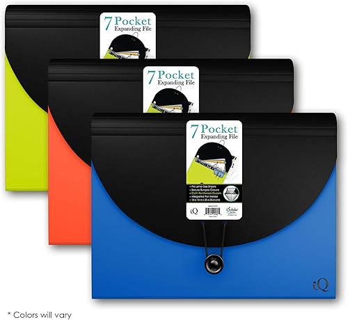 Miniatura 2 de iScholar Carpeta expandible de 7 bolsillos, el color puede variar (31310)