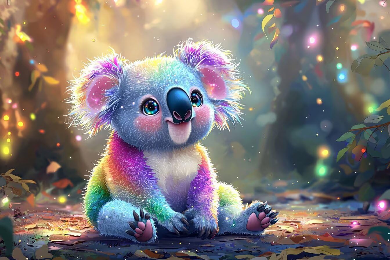 Malowanie po numerach dla dorosłych, urocza koala do malowania według numerów, zestawy dla początkujących, DIY, akrylowy obraz olejny dla dorosłych, zestawy płócienne bez ramy, idealne na prezent