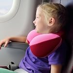 COOLBEBE Kids Travel Neck Pillow, Softly Travel Pillow for Car & Airplane, Traveling Gifts for Toddler & Children (1, Raspberry Powder)