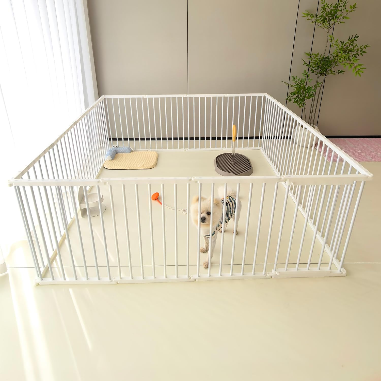 Amazon | ペットサークル 犬 サークル ドア付き 室内外兼用 自由に
