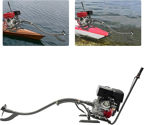 Miniatura 3 de Motor fuera de borda de 4 tiempos de 15 HP, motor de gasolina de 420 CC inflable, motor de lancha de pesca de un solo cilindro con un tanque de