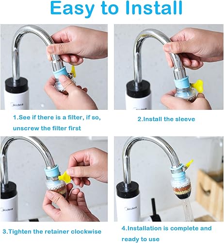 Miniatura 5 de 3 filtros de agua para grifo, cartucho de 6 capas, filtros de carbón activado, filtro de agua, repuesto de filtro de agua para fregadero, aplicable