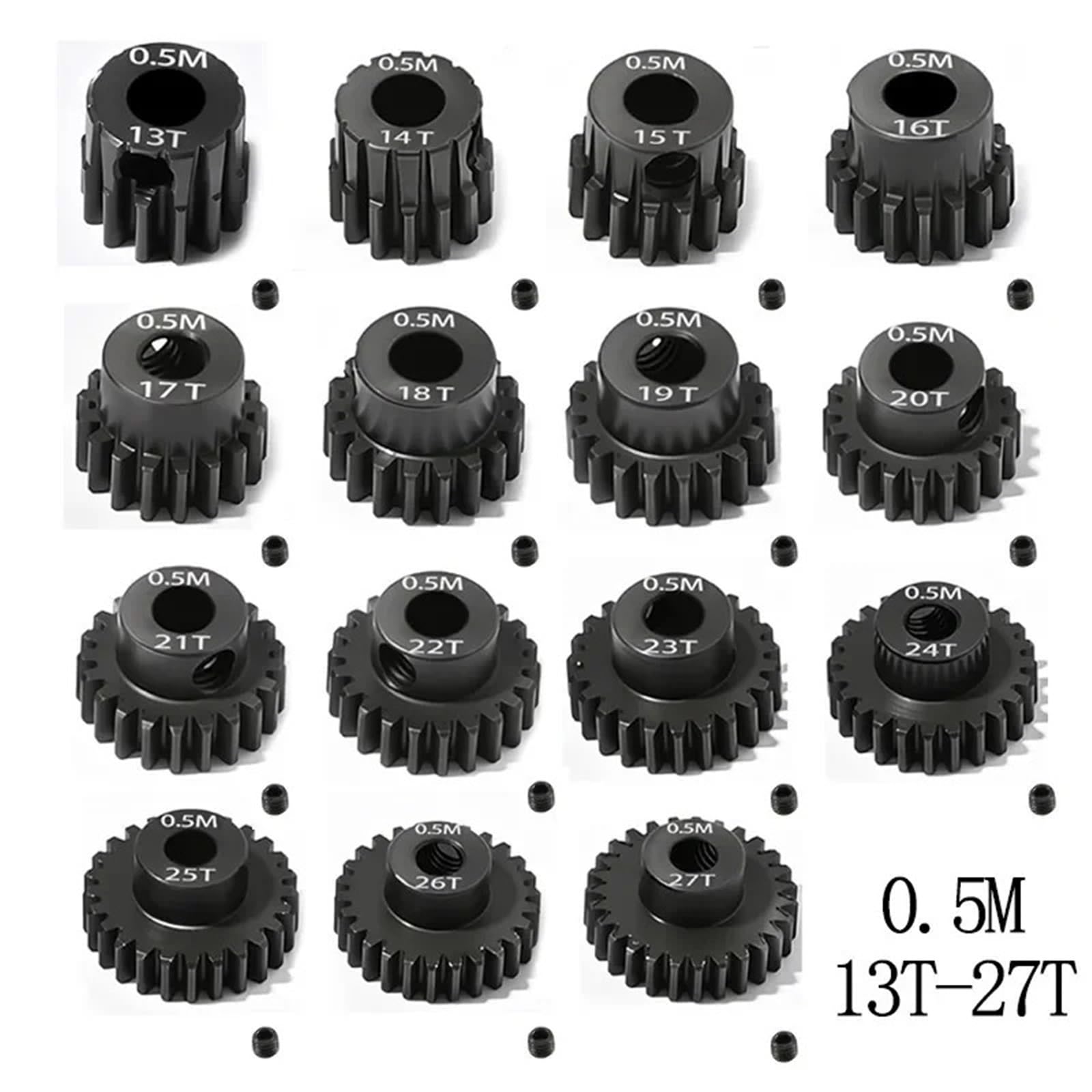 para Buggy Piñón Metal Engranaje Motor Endurecido M0.5 Agujero 3.175mm Eje RC Truggy Monster Truck Modelo Accesorio Reemplazar Componentes Mejora RC