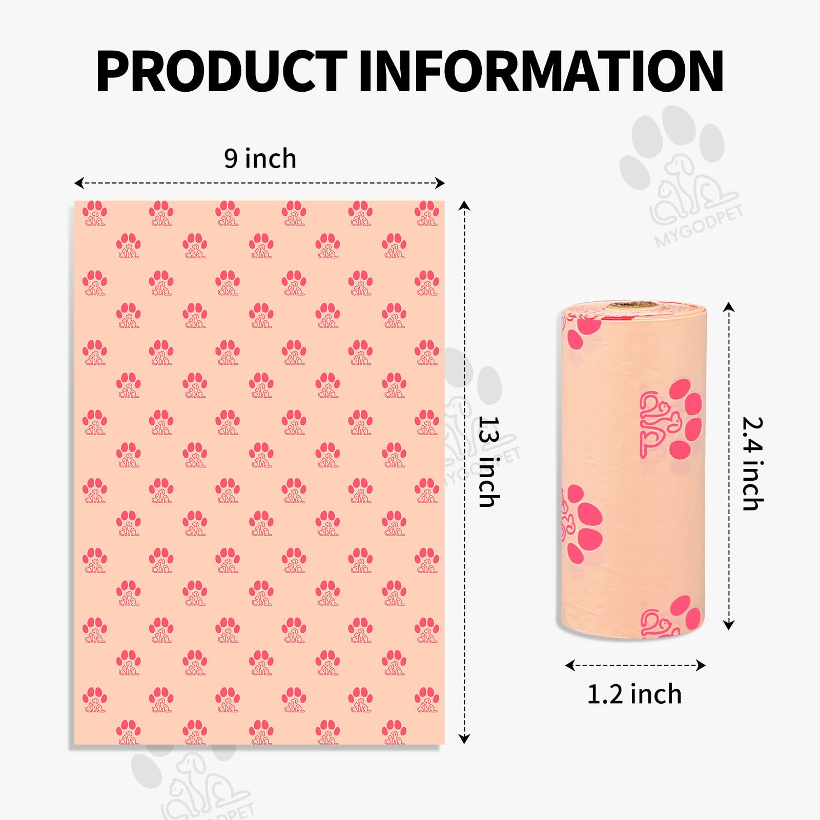 MYGODPET 300 Count Dog Poop Bags Rolls, Biodegradable Poop Bags for Dogs Cherry Blossom Scented Dog Waste Bags - Image 2