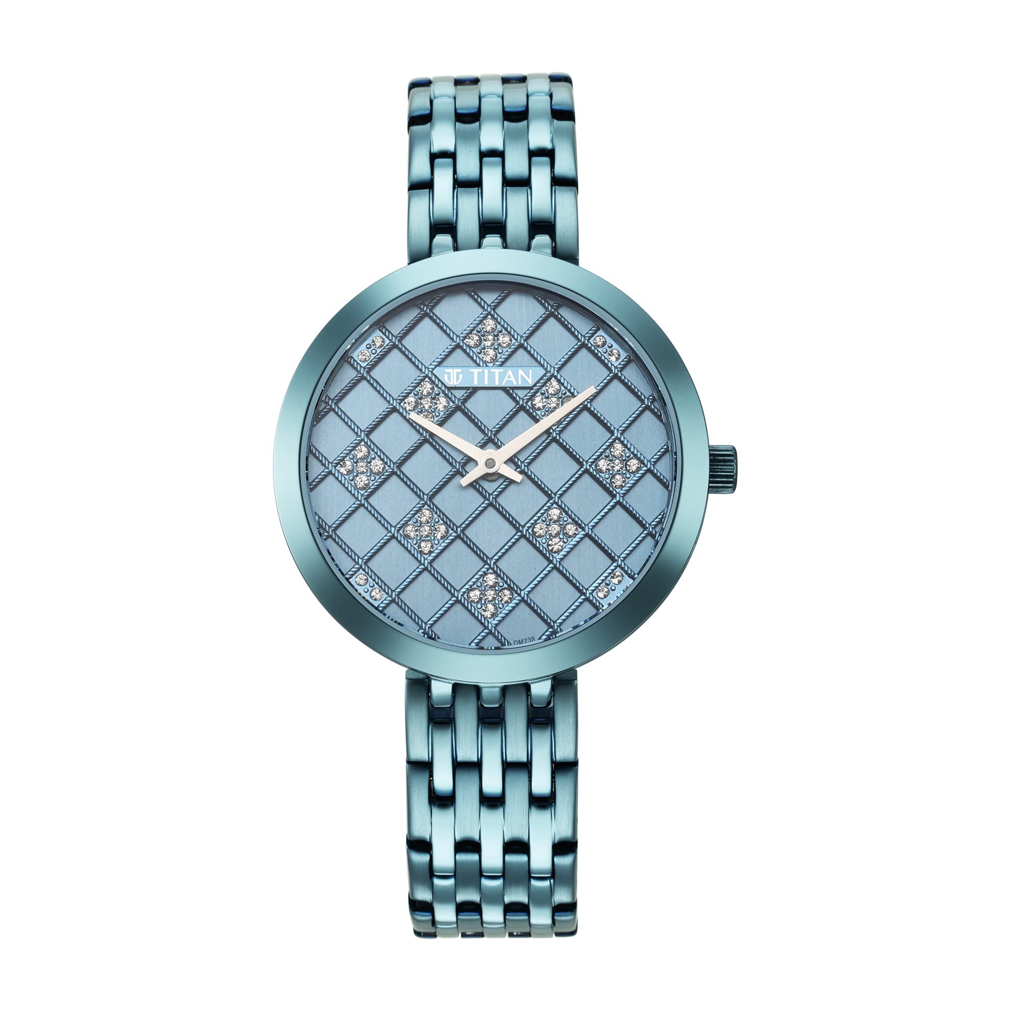 Titan Quartz Analog Blue Dial Stainless Steel Strap Watch for Women-NS95163QM02 (B09RDW5YGY) Amazon Price History, Amazon Price Tracker