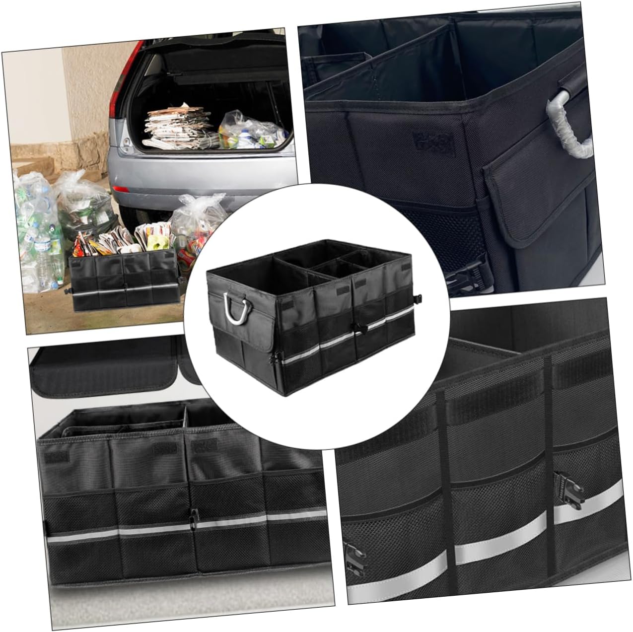 OUNONA 1pc Car Trunk Organizer Foldable Storage Box for Vehicle for Use Keeps Neat and Tidy and Wear-resistant Design
