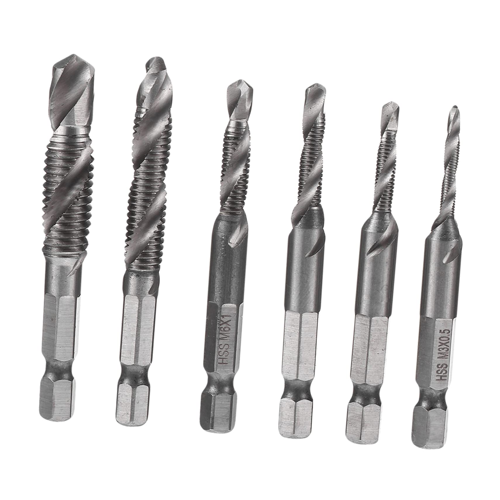 NUOBESTY 3 Set Strumento Per La Maschiatura Delle Viti Rivestito Toccare Un Po' Utensile Per Punte Da Trapano Strumento Di Threading Chiave Vite Cobalto Acciaio Ad Alta Velocità 6 Pezzi * 3