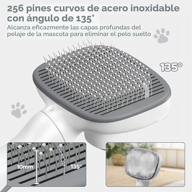 Foto 4 de 8 de Zivacate Cepillo para Perros y Gatos, Limpieza con un Clic