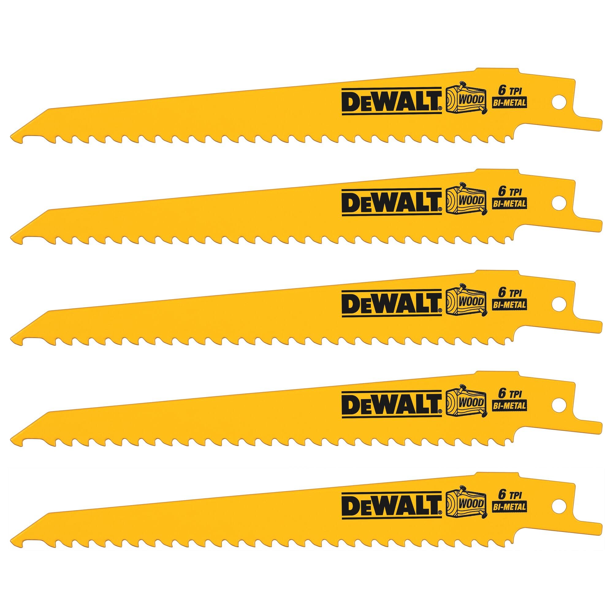 Dewalt Hsc Fast Cuts Wood And Nails Reciprocating Sabre Saw Blades