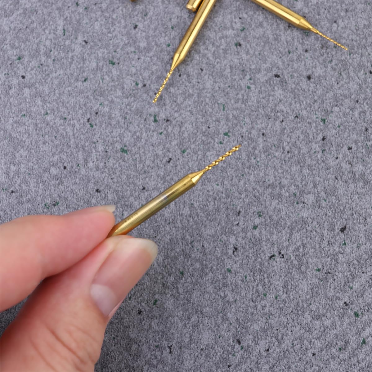 10pcs Titanium Coated PCB Drill Bits for CNC Engraving Cutting