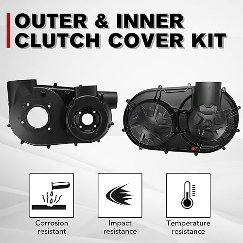 Miniatura 5 de A & UTV PRO Cubiertas de carcasa de embrague exterior e interior X3 para Can Am Maverick X3 Max 2017-2022, accesorios de cubierta de transmisión de