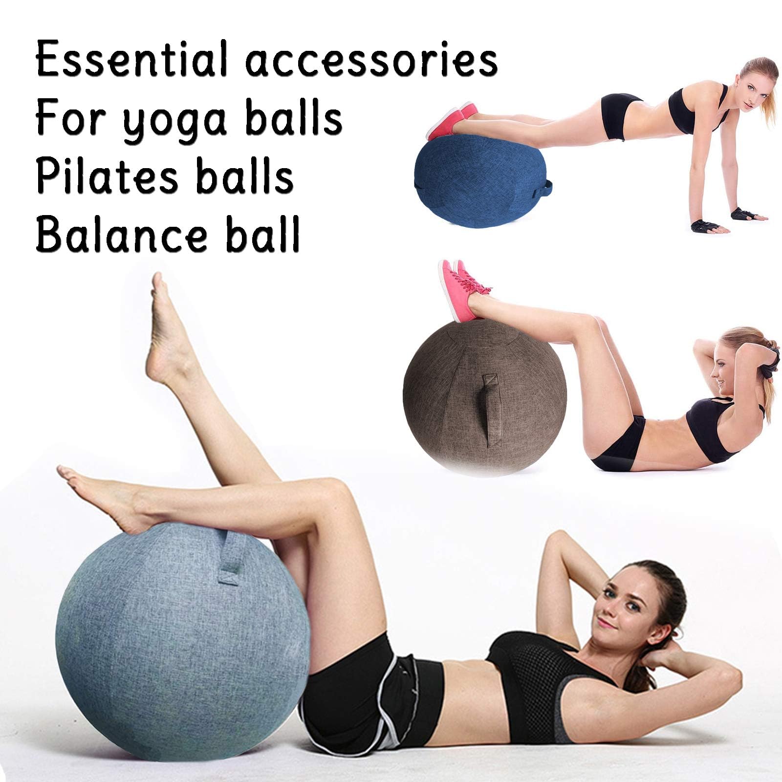 Sitzball Für Aktives Sitzen, Ergonomische Alternative Zum Schreibtischstuhl, Inkl Stoffbezug, Innenball, Inkl. Handluftpumpe Bürostuhl Alternative Für Zuhause & Büro,003,75cm