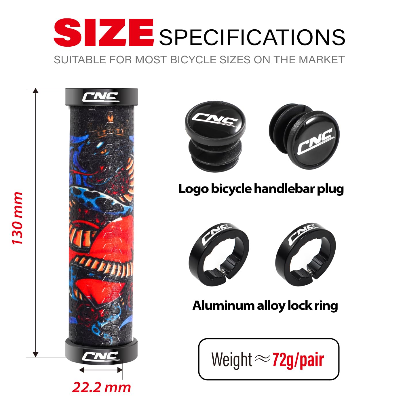 Manopole in silicone CNC, impugnature in silicone MTB, impugnature per manubrio in gel di silice per mountain bike/BMX/bicicletta.