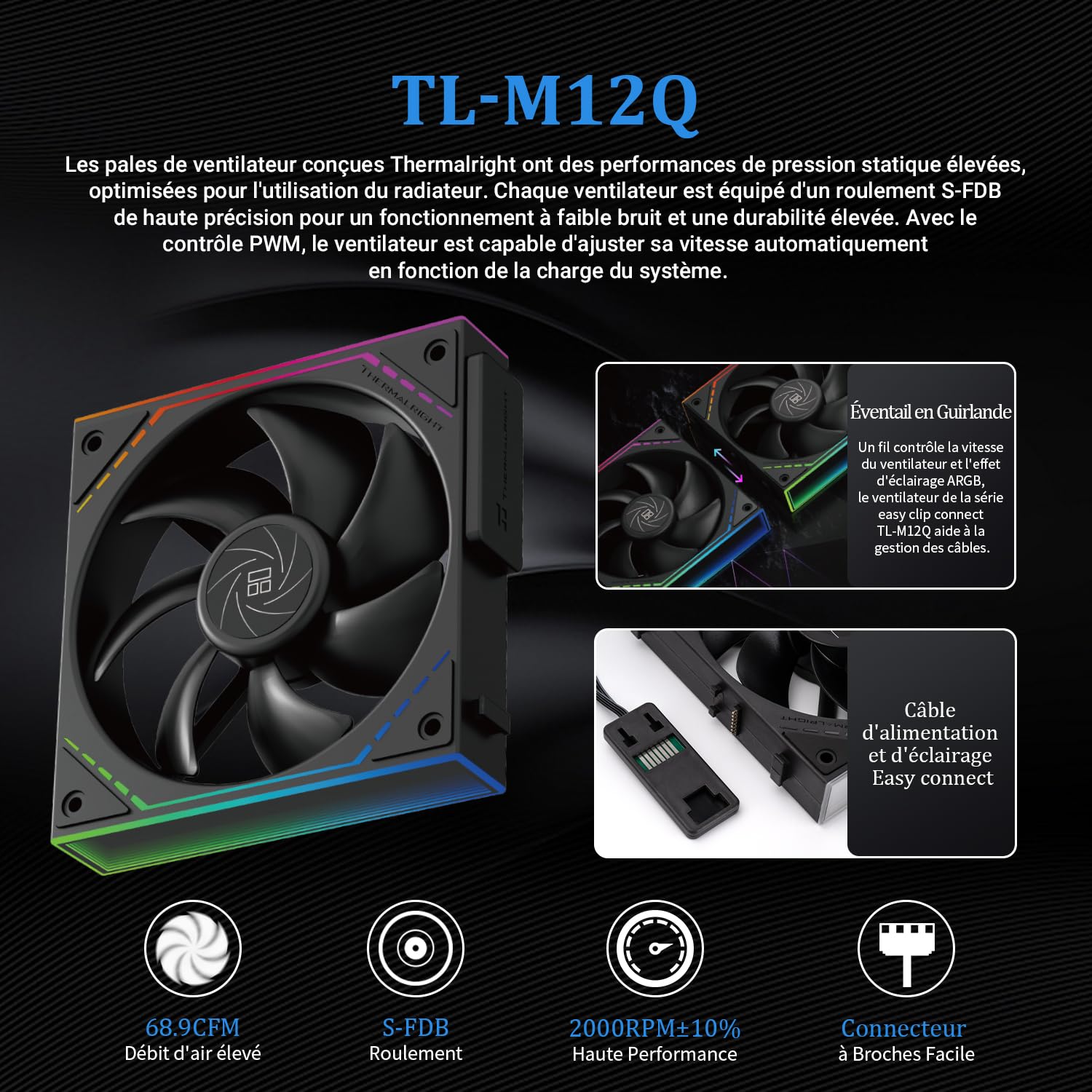 Thermalright TR Core Matrix 360 ARGB Black V2 - Raffreddatore liquido CPU AIO con 3 ventole modulari, velocità pompa dell'acqua 2800 giri/min, per AM4/AM5, Intel LGA1150/1151/1200/1700/1851