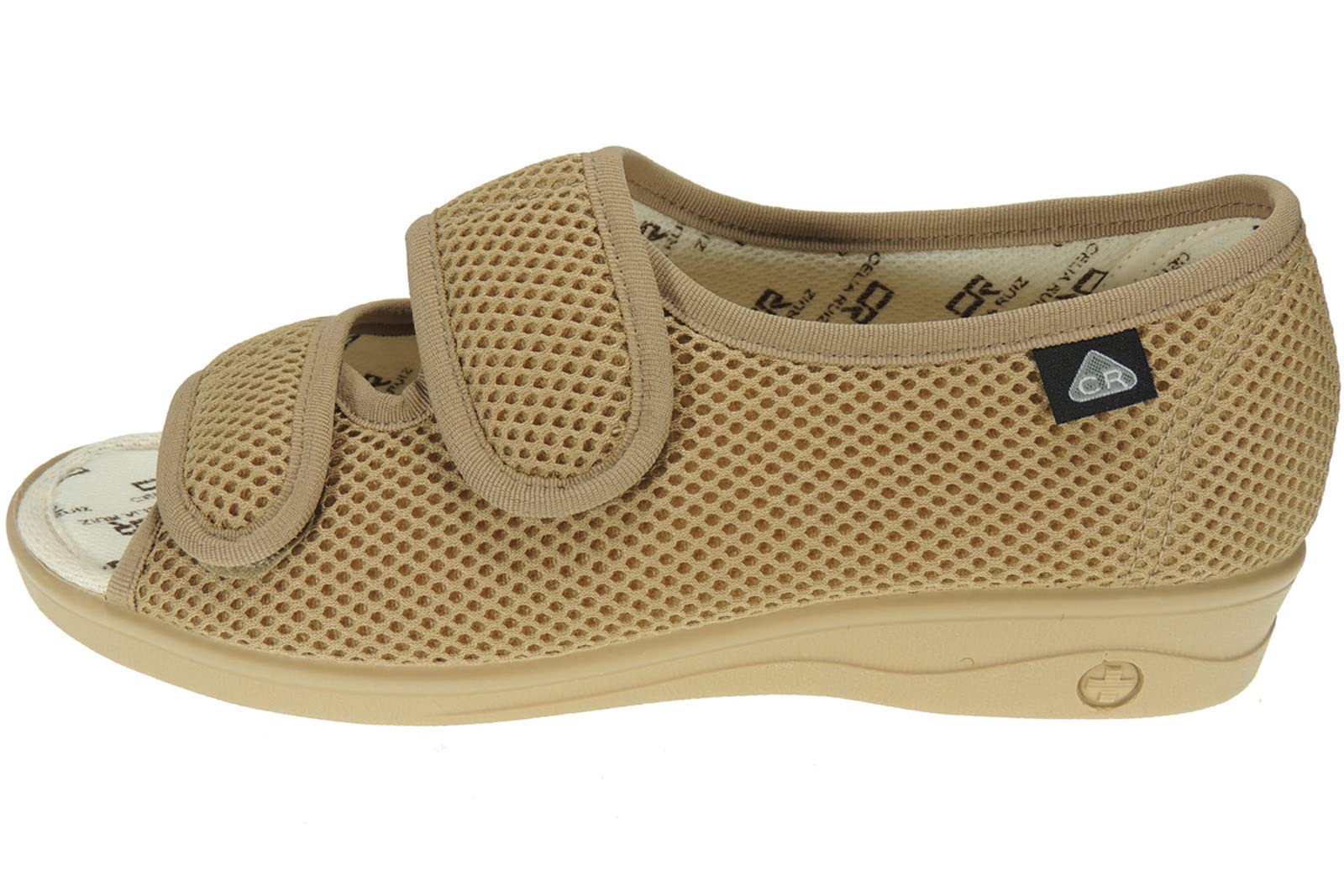 Calzados Romero. Zapatillas Anatómicas para Pies Delicados en Ancho Especial con Tratamiento Antibacteriano para Mujer. Ref. 0476. Beig Talla 39