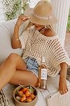 Dokotoo Womens Spring Summer Short Sleeve Sweater Beach Cover Ups Casual Crochet Hollow Out Knit Tops Pullover Shirts