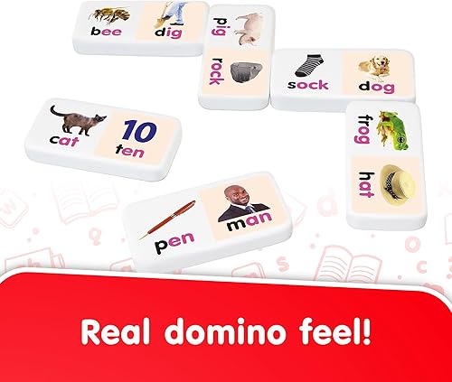 Miniatura 3 de Junior Learning Juegos educativos de acción de dominó de palabras rimantes, multicolor, modelo: JL490