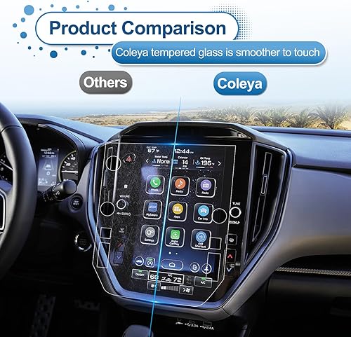 Miniatura 6 de Coleya Protector de pantalla XC60 XC90 S60 S60 2018-2023 para Volvo XC60 XC90 S60 trasera con control de pantalla táctil 9H, vidrio templado 2022