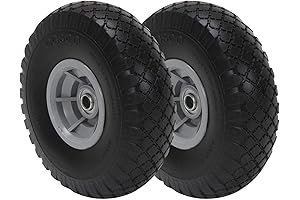 COSCO 10-Inch Flat-Free Hand Truck Wheels - Built to Last, Rugged Performance, No Maintenance
