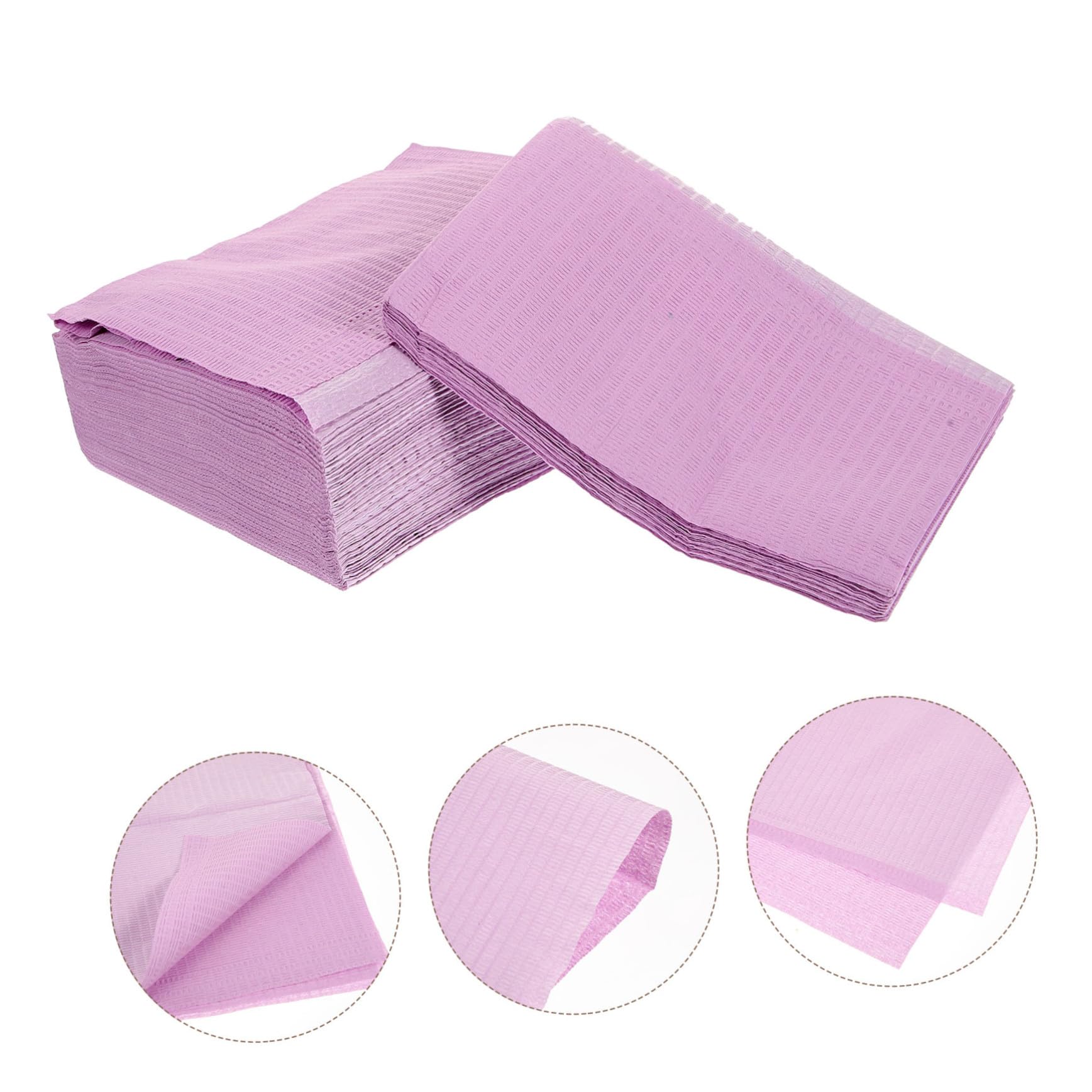 125 feuilles Bavoirs Dentaires Jetables Tissu Non Tissé Protection Médicale Lot de Bavoirs Pratiques et Portables