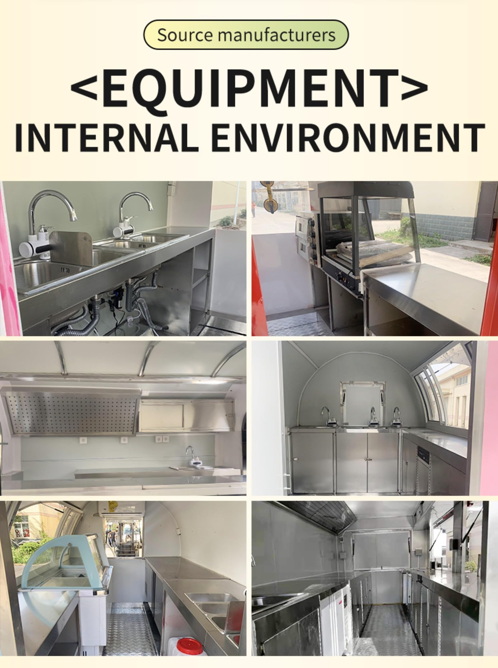 Progettazione pieghevole della terrazza del rimorchio dell'alimento per gli operatori mobili del ristorante | Rimorchio per cibo per ristorante mobile con terrazza pieghevole spazioso interno in acciaio inox cucina e servizio facile