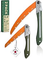 Vista 10 de LAGOM Sierra plegable de campamento para cortar ramas, hoja recta de 8.2" Acero SK5, mango ergonómico, uso con una mano, bloqueo seguro