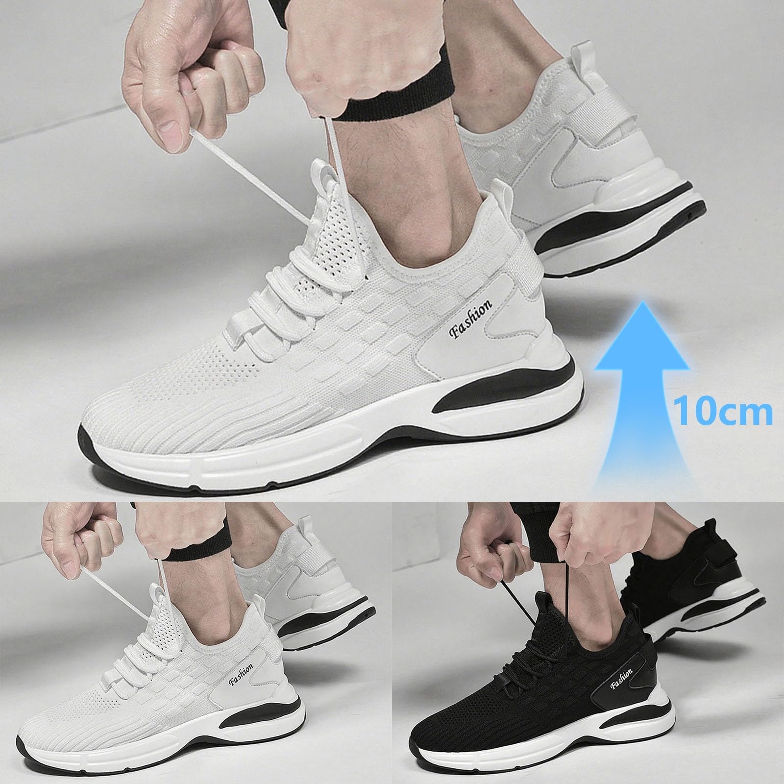 Zapatillas unisex Elevator 10 cm malla transpirable para correr y tiempo libre