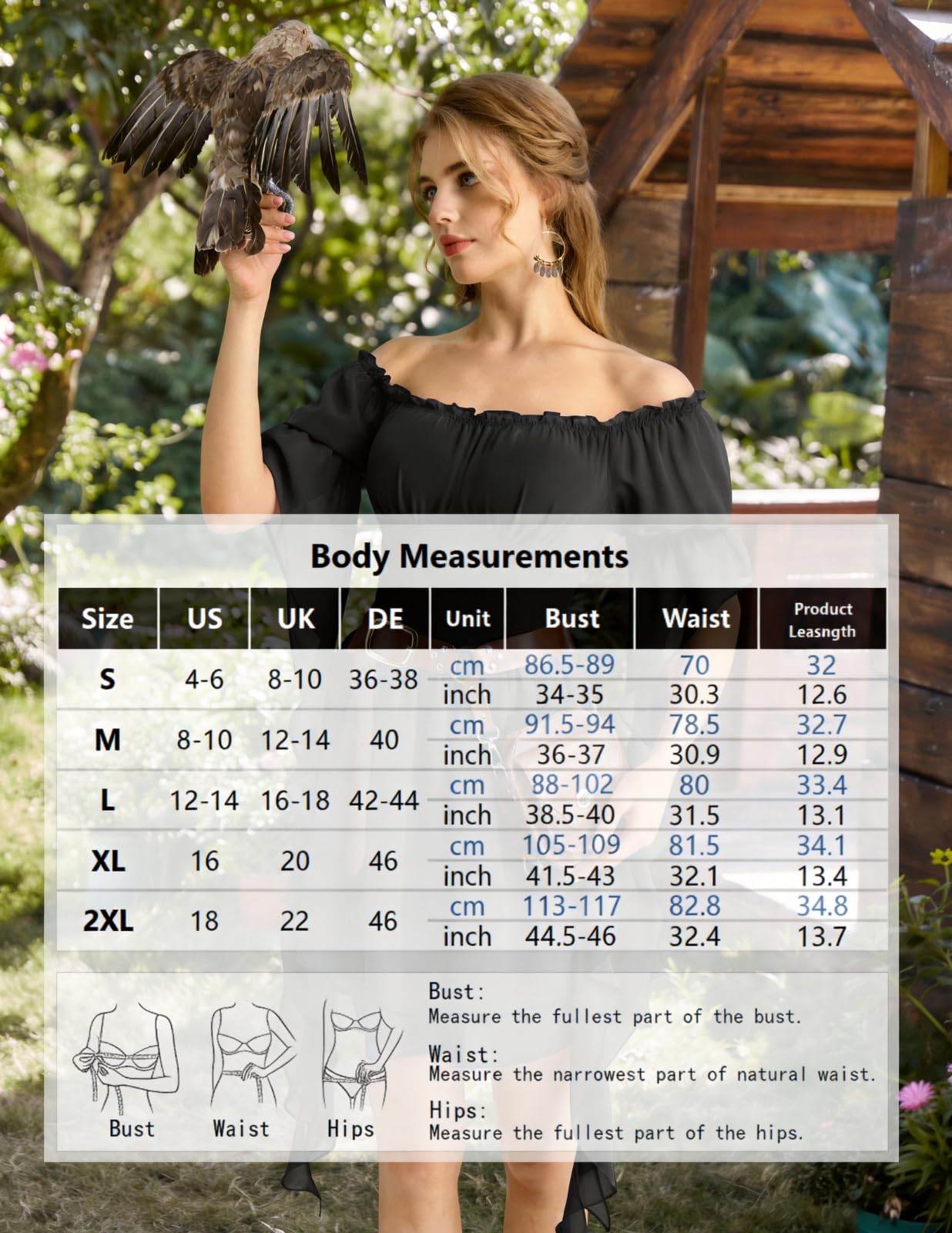 SCARLET DARKNESS Festliches Kleid Damen Sexy Mittelalter Elegant Dress