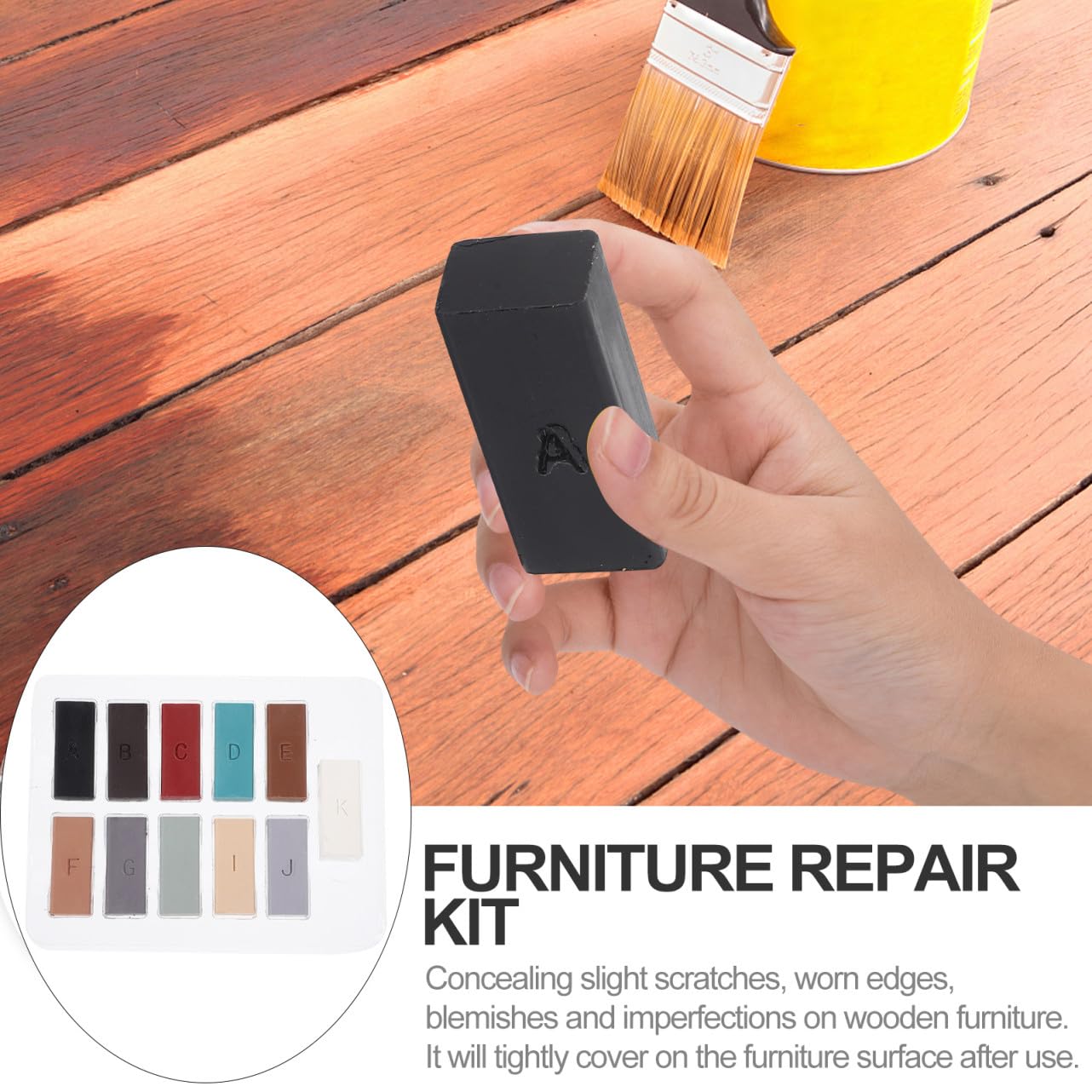 Kit de Reparación de Suelos de Cera 1 Juego para Laminado