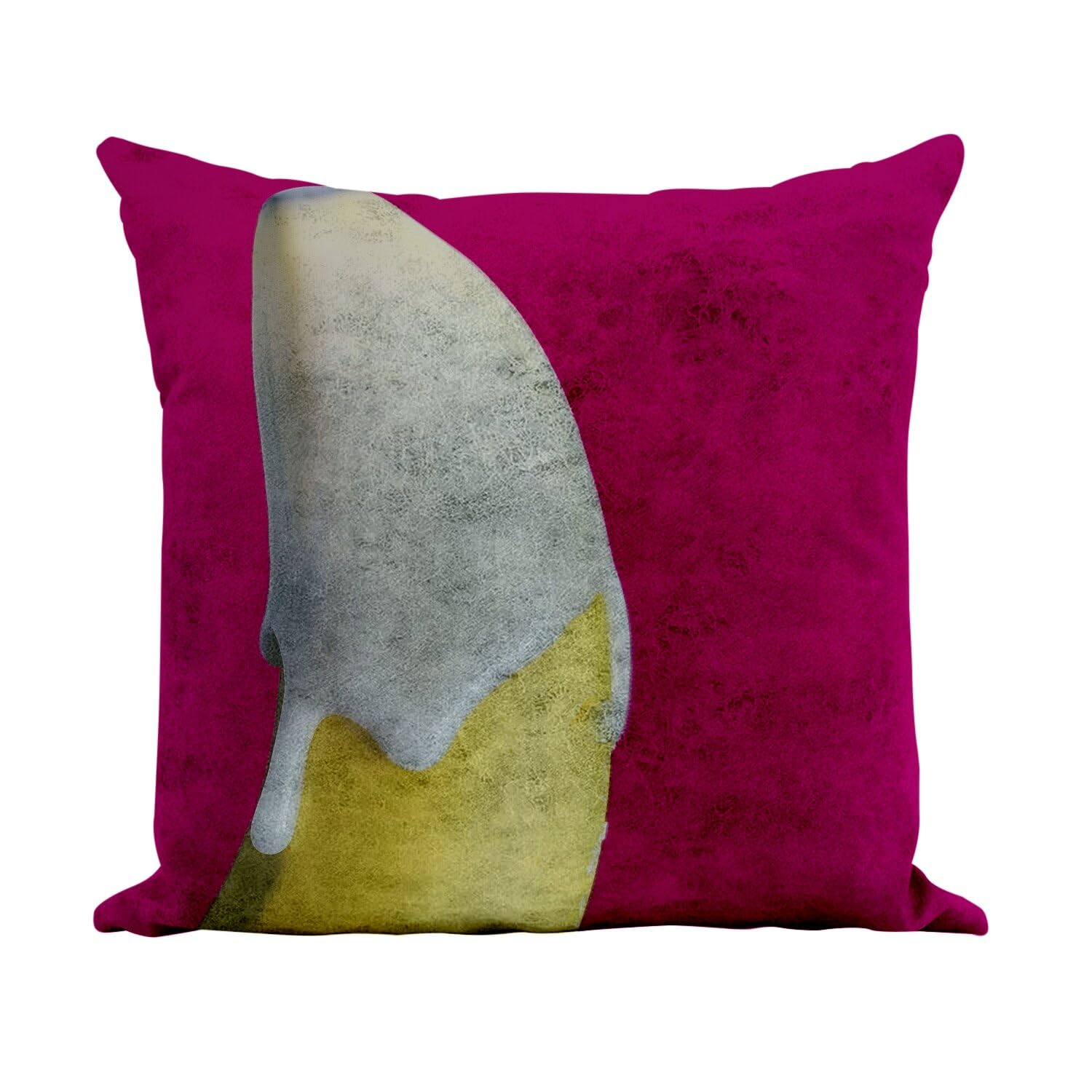 Coussin similicuir blanc anti-tache 40x40 fushia facile à laver