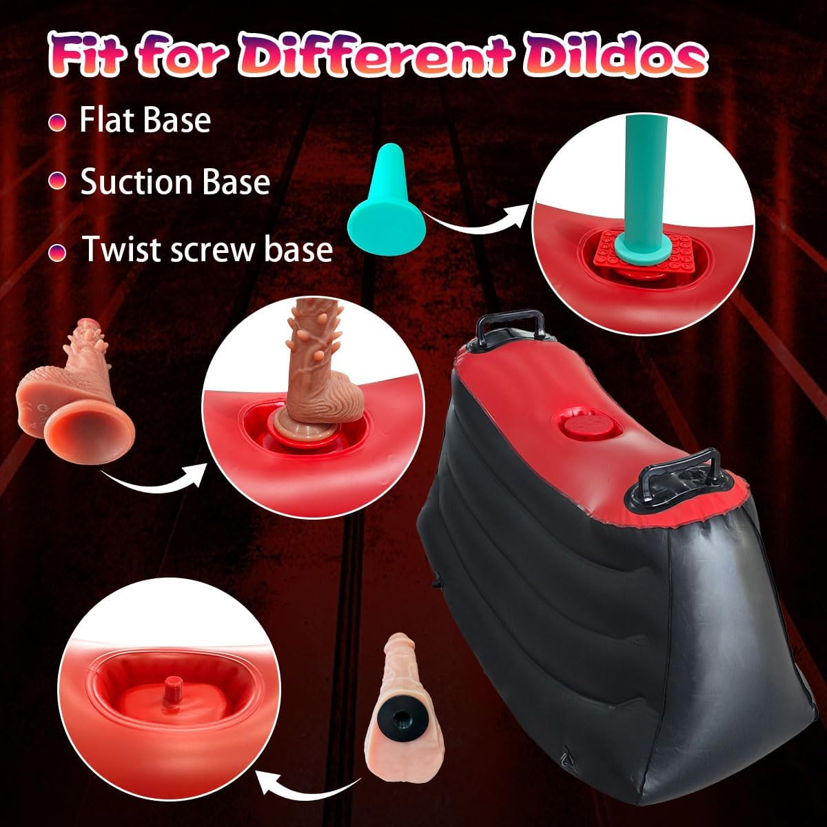 Sex Pillow Dildo Mount for Women, Adult Toys Position Cushion Inflatable Furniture Sex Toys Dildo Chair for Couples